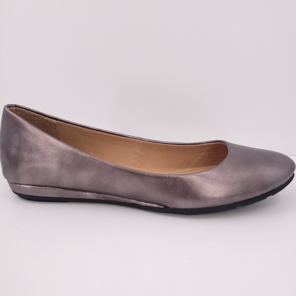 Sun + Stone Eliana DK Pewter Pumps Slip-On Round Toe Cushioned Womens 10 M NEW - Picture 6 of 16